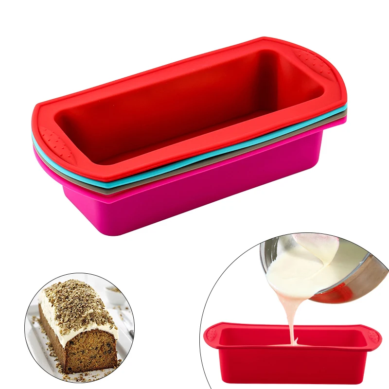 

Silicone Cake Mold Rectangular Bread Pan Toast Bread Mold Cake Tray Mould Non-stick Baking Tools Kitchen Cake Baking Tools