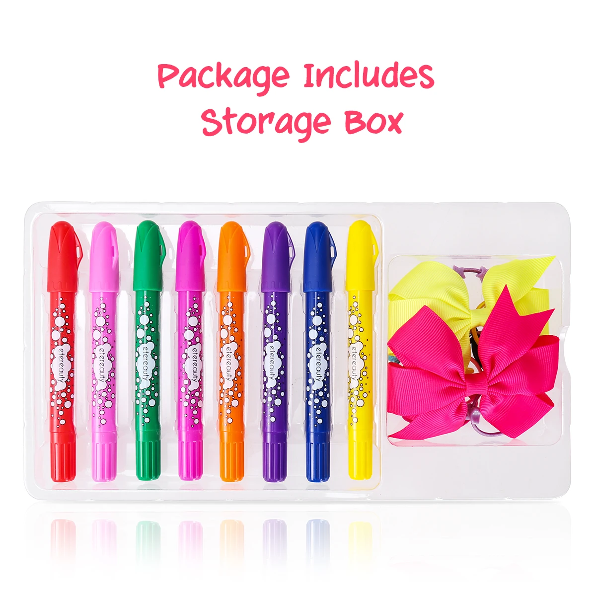 Набор мелков для волос 8 цветов нетоксичные моющиеся временная краска Радужный