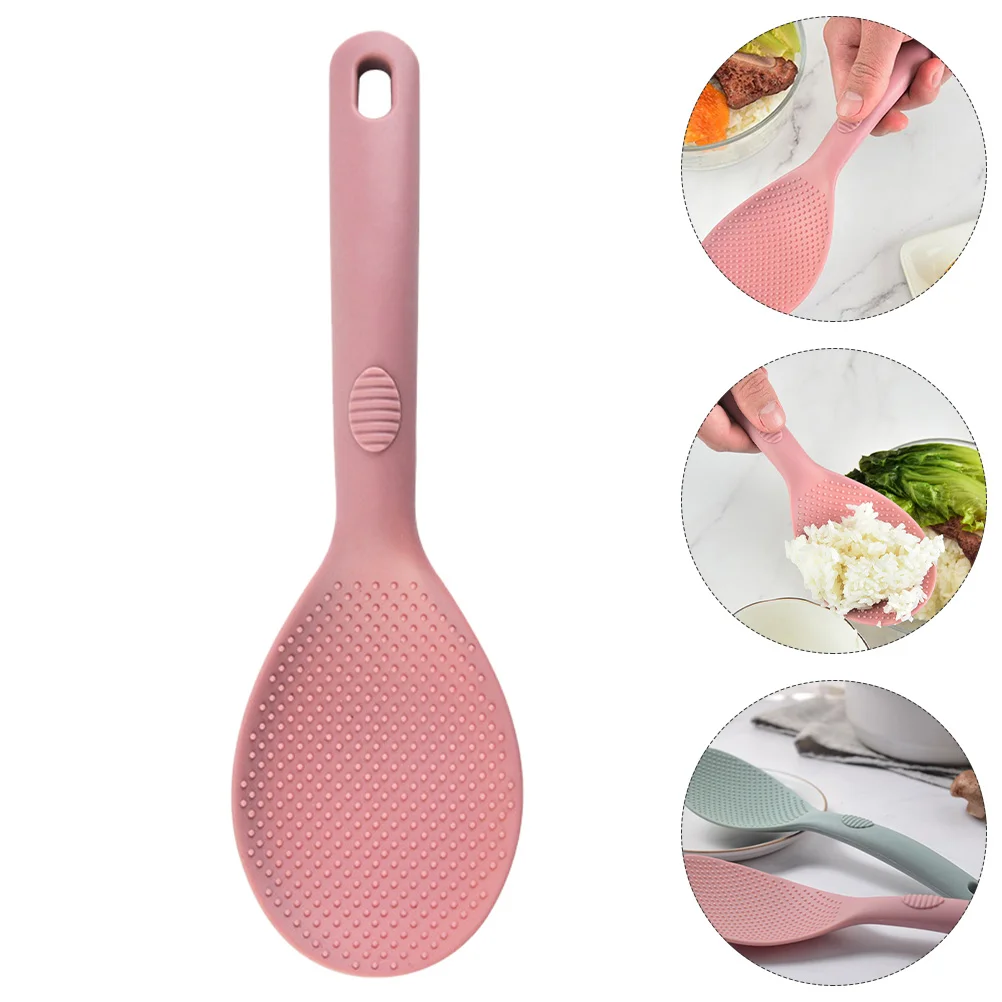 

1Pc Silicone Rice Paddle High Temperature Resistant Rice Spoon Scoop )