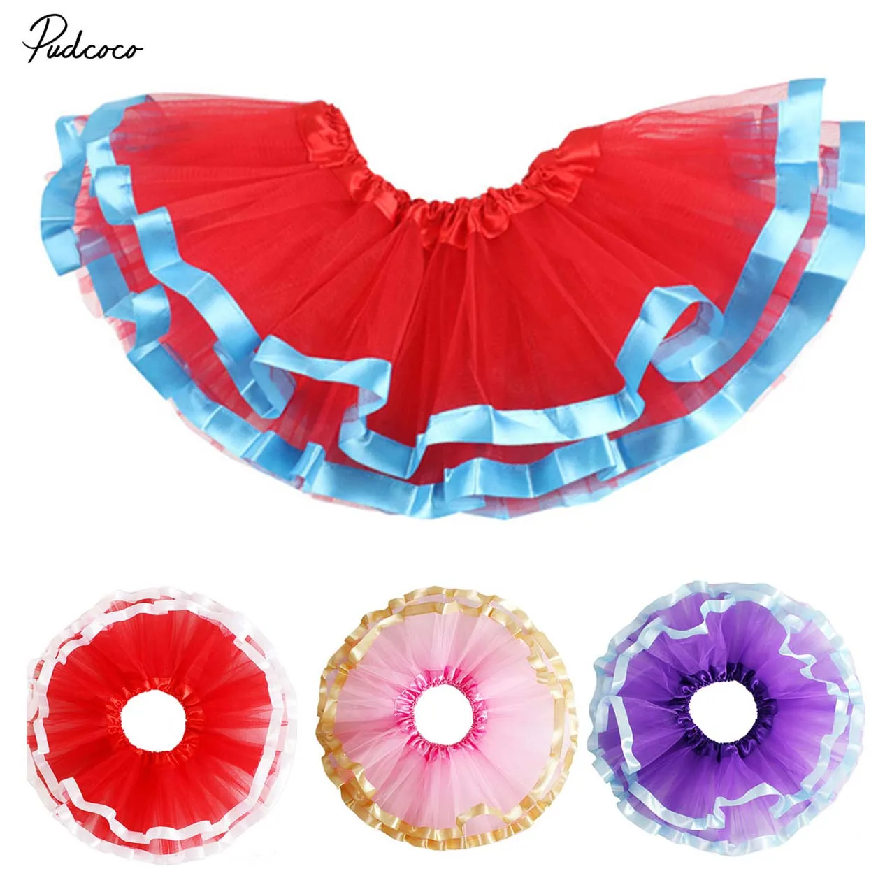 Новогодняя пушистая юбка пачка для маленьких девочек одежда дня рождения