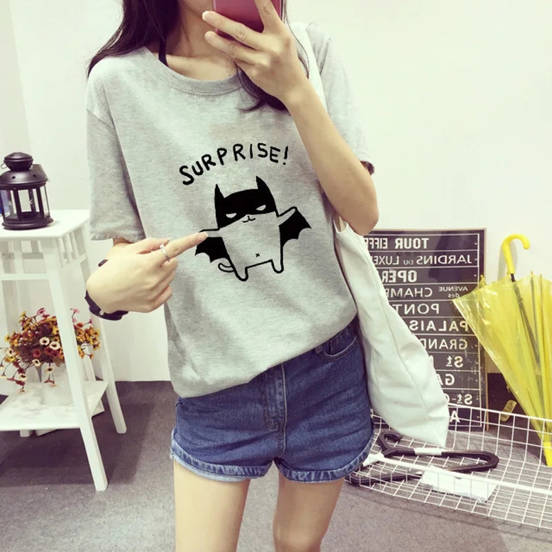 

Cartoon Printing T Shirt Summer Women Short Sleeve Leisure Top Tee Casual Ladies Female T Shirts Plus Size Woman Clothing