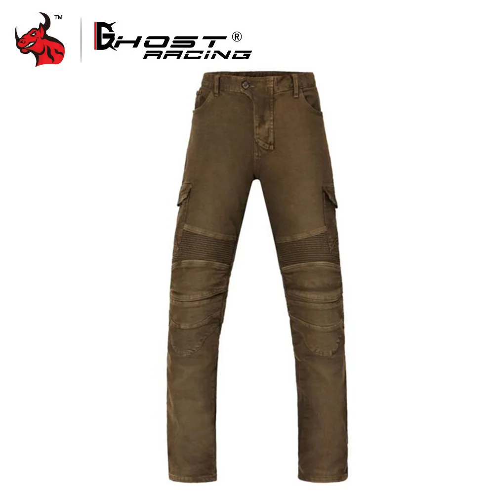 Призрак для мотокросса езды на мотоцикле штаны Для мужчин мото джинсы защитной