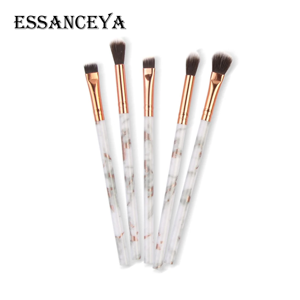 ESSANCEYA, 5/10 шт., набор кистей для макияжа с мраморной ручкой, тени для век, кисти для макияжа глаз, косметические Косметические Инструменты, набор кистей для макияжа - Handle Color: 5 Pcs