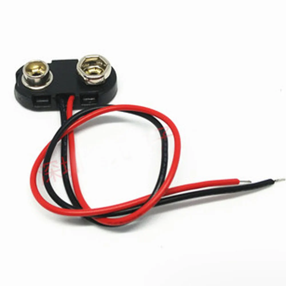 10 шт. T Тип 9В батарея Пряжка Держатель Жесткий оболочки кабель Длина 15 см |