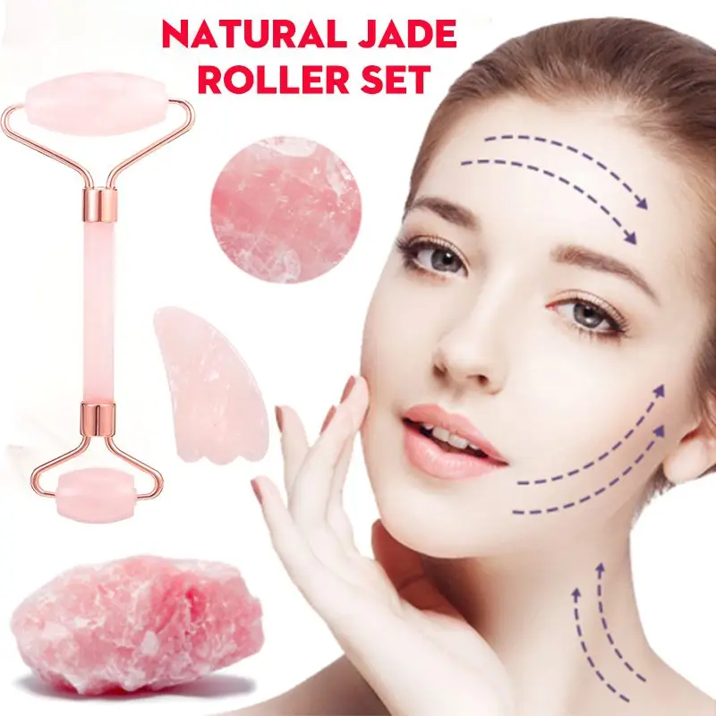 

Массаж скребком гуаша массаж спа Роза кварцевый ролик Набор скребок массажер для лица с напылением из иглоукалывание гуаша доска акупункту...