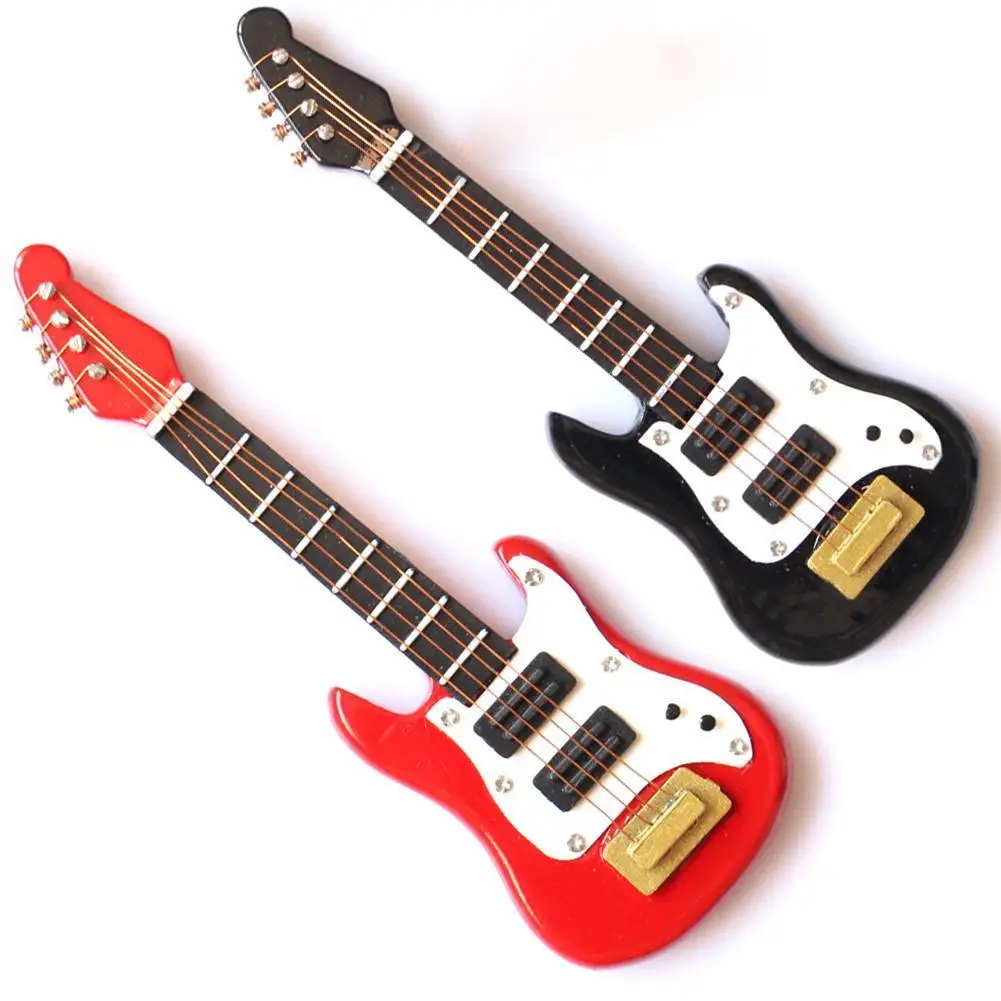 1:12 Dollhouse Accessories Miniature Simulation Electric Guitar Model Living Room Musical Instruments Decor Ornament | Игрушки и хобби