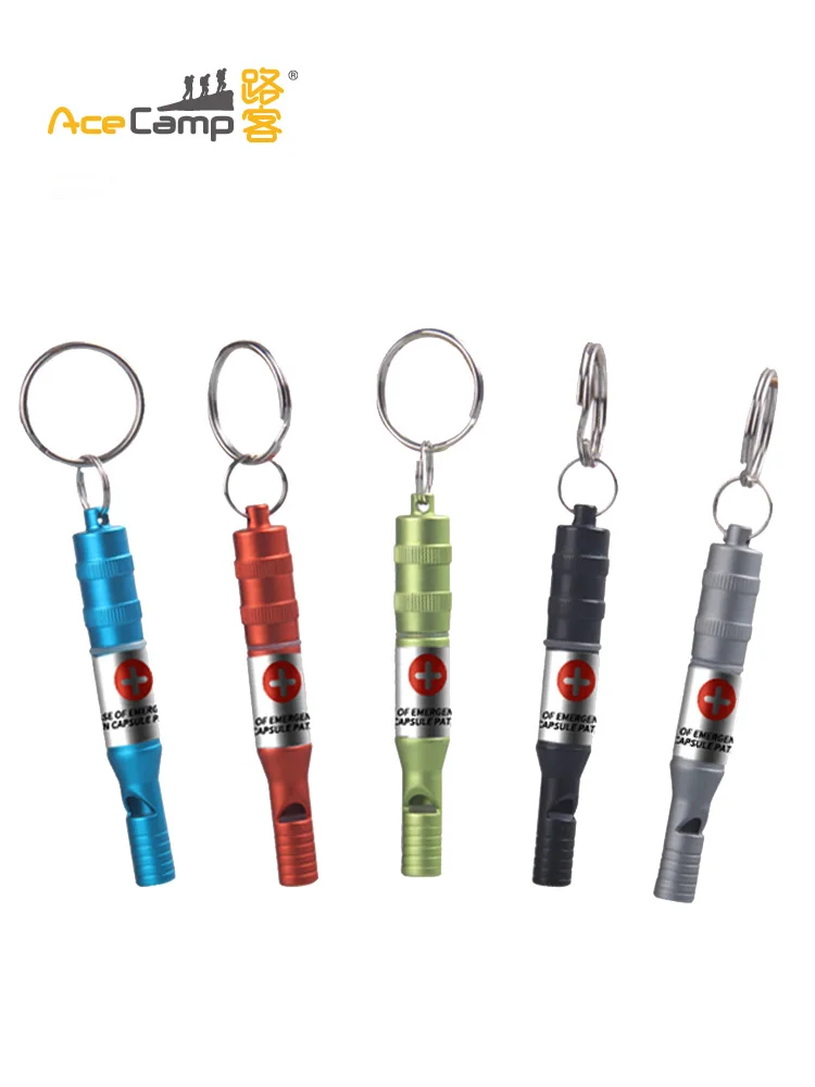 

AceCamp 1Pcs Multifunction Whistle Outdoor Emergency Survival Keychain Whistle Camping Hiking Tool Five Colors Free Shipping