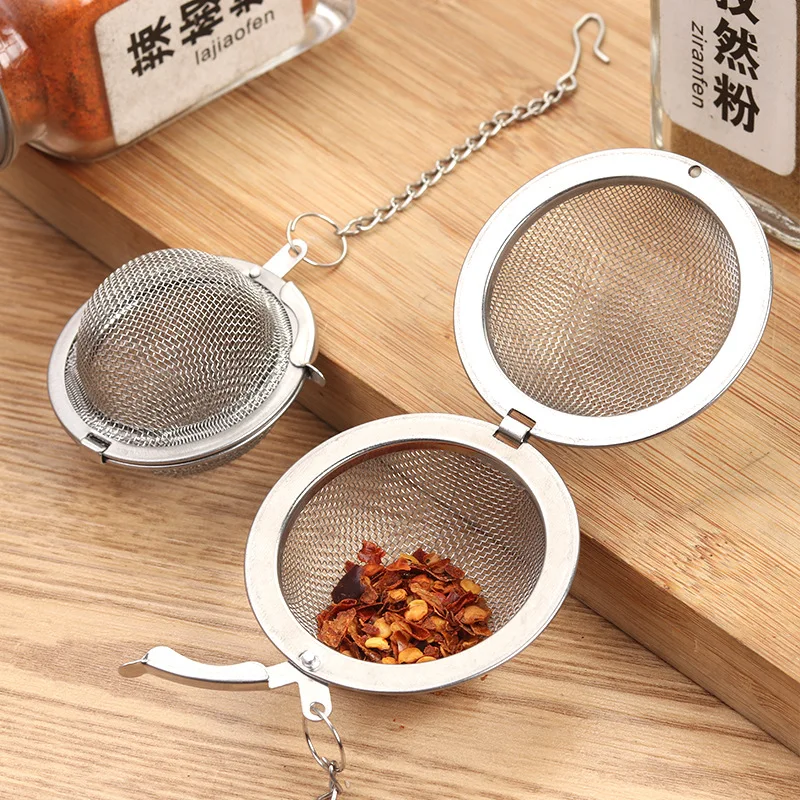 

1pc Stainless Steel Tea Infuser Sphere Locking Spice Tea Ball Strainer Mesh Infuser Tea Filter Strainers Kitchen Tools