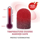 50 шт. 80 #5 размеров Температура изменения шлифовальный шапки ленты блок оправки для ногтей лак для ногтей для педикюра электрические сверла для ногтей Уход за ногами