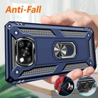 Чехол для Xiaomi Poco X3 Pro, противоударный армированный держатель-подставка, автомобильный чехол для телефона с кольцом для Mi Poco X3 NFC, Магнитная задняя крышка, мягкий чехол для телефона