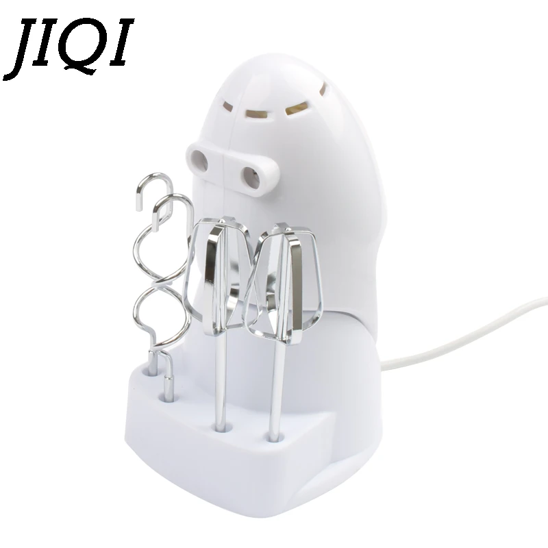 JIQI Electric handheld food mixer Cream egg blender bread dessert baking helper Double rod mix 5 gear Copper motor Durable 125W