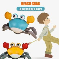 beach toys for children water and land crab toys on a rope pull a rope to walk on a chain crab baby splashing bath toy