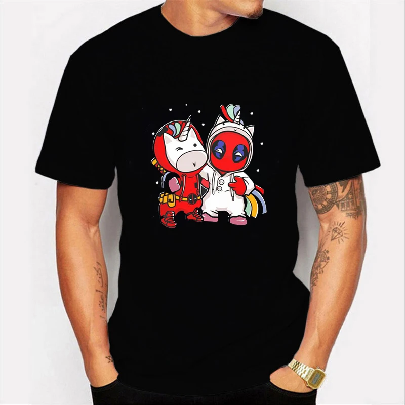 T Shirt 14 Футболка Харадзюку, футболка Дэдпул, повседневные короткие мужские топы с надписью I Am Unicorn, крутая Мужская одежда, уличная одежда, Camisetas Hombre - Цвет: T Shirt 14