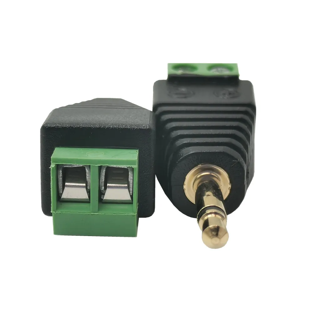 3 5 мм 1/8 "разъем Aux моно TS разъем штекер до 2pin пайки винт Клеммная колодка