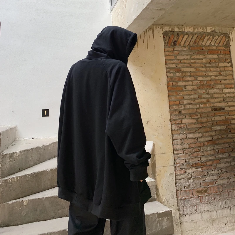 Мужская толстовка на молнии с капюшоном Свободный Повседневный Кардиган в стиле