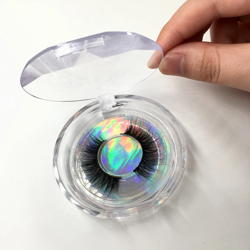 

Natural Lash 6pairs/lot Clear Circle Lashes Packaging Mixed Color Cards 3D Mink Eyelash