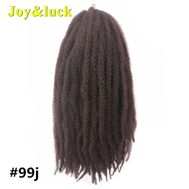 Joy & luck 18 дюймов длинные афро кудрявые крючком косы синтетические Омбре плетеные