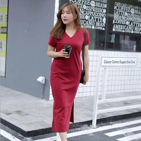 Black Maxi T Shirt Dress Women Summer Casual Beach Sexy Bodycon Elegant Vestidos Ladies Plus Size Long Dresses LJ195 | Женская одежда