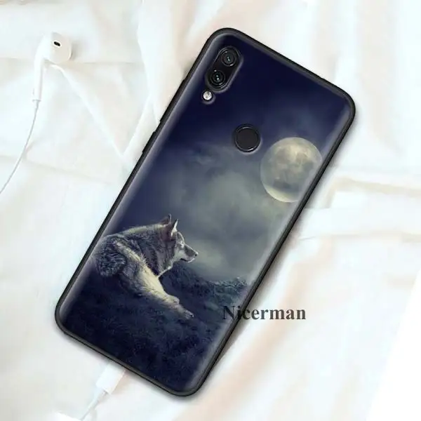 B01 Силиконовый чехол с бантом чехол для Redmi 8A 7 7A 6 6A 5 4X K20 Plus Pro S2 Y3 GO Примечание фотоаппаратов моментальной печати 8 7 7S 6 5 4X4 5+ волк на снежную погоду - Цвет: B01