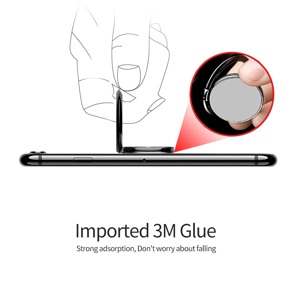 Магнитное кольцо FONKEN на палец для телефона складной держатель смартфона круглая