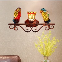 e27 led tiffany colorized glass parrot designer led lamp led light wall lamp wall light wall sconce for bedroom corridor