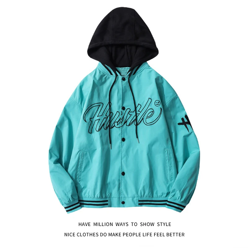 

2021 New Spring&Autumn Embroid Letter Jacket Men's Baseball Bomber Jacket Unisex Hoodies Women's Oversize Boyfriend Style Coat