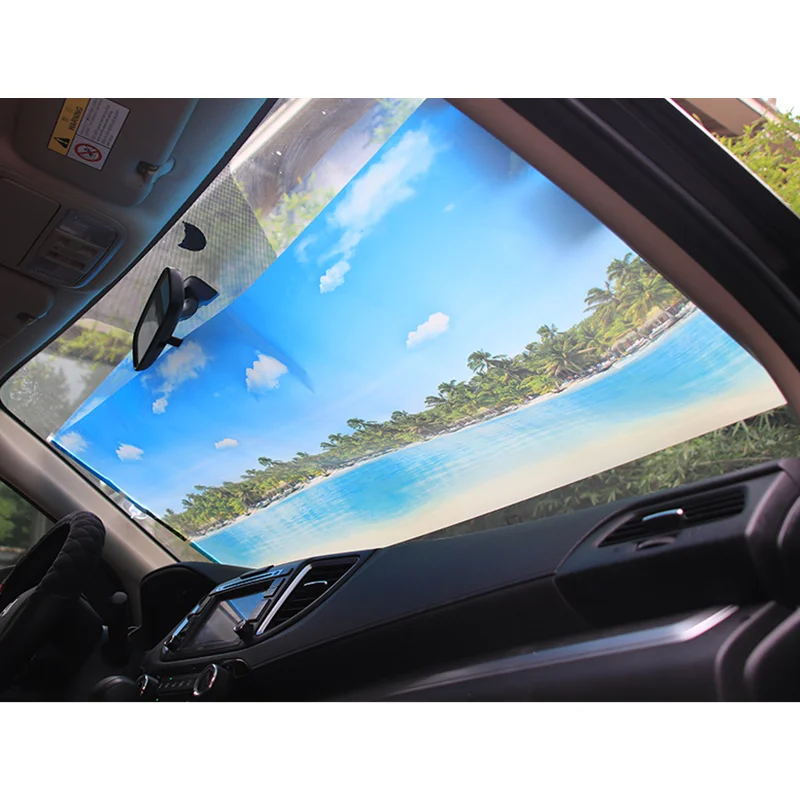 

Automatic Extension Car Window Sunshade Aluminum Film Car Curtain Scalable Folding Car Sunshade Cover Anti-UV Hight Quality