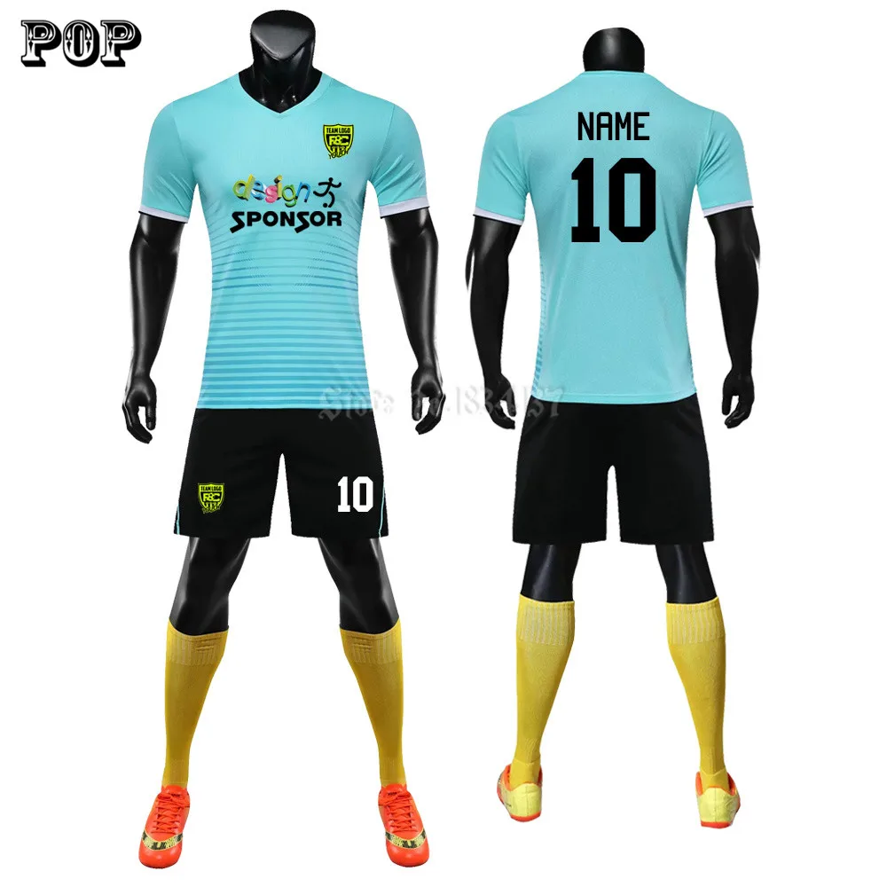 Новинка мужские футбольные майки детские на заказ Футбольная Униформа для