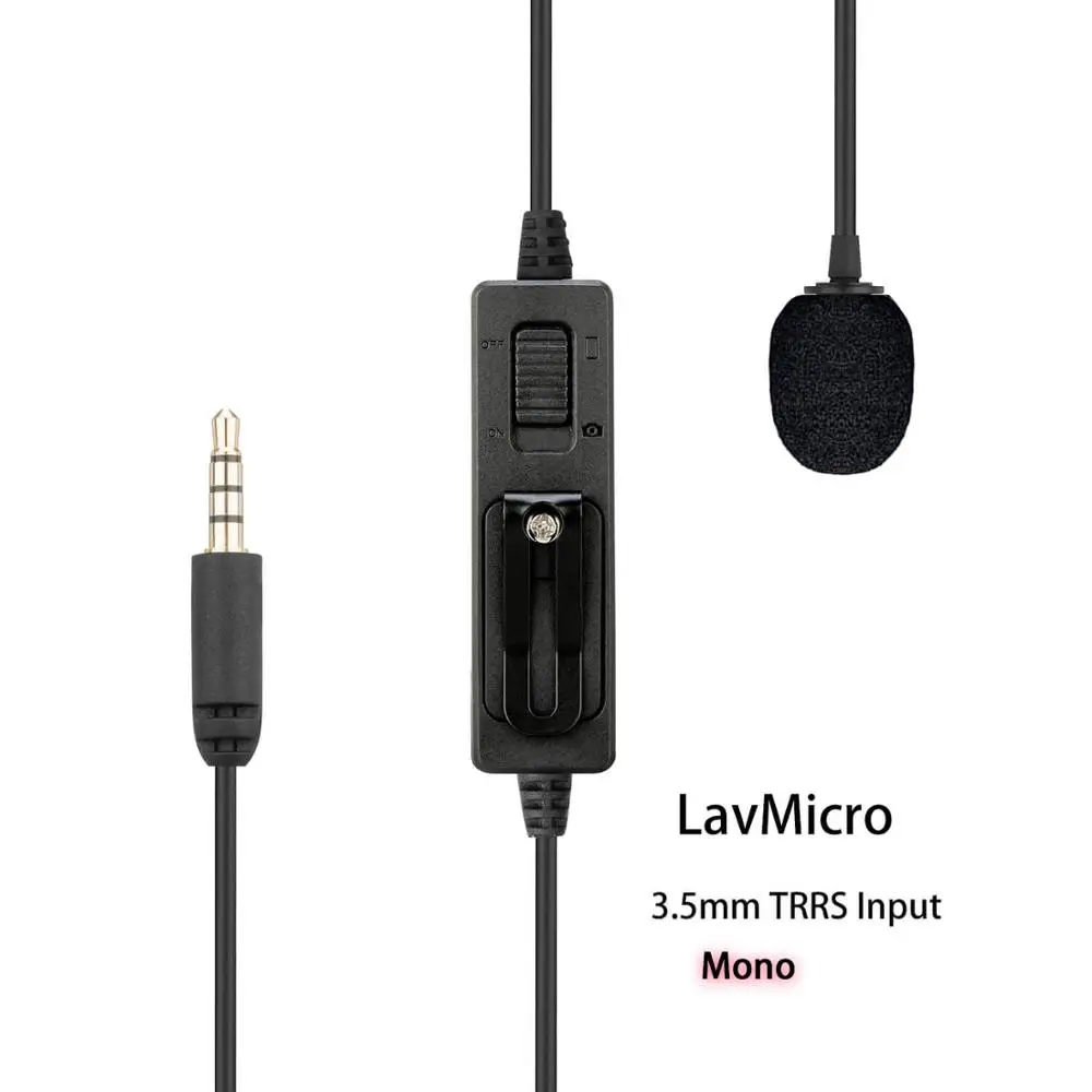 LavMicro Saramonic LavMicro+ DC качество вещания петличный микрофон с контролем и входным управлением для компьютера тип-c IOS смартфон камера - Цвет: LavMicro