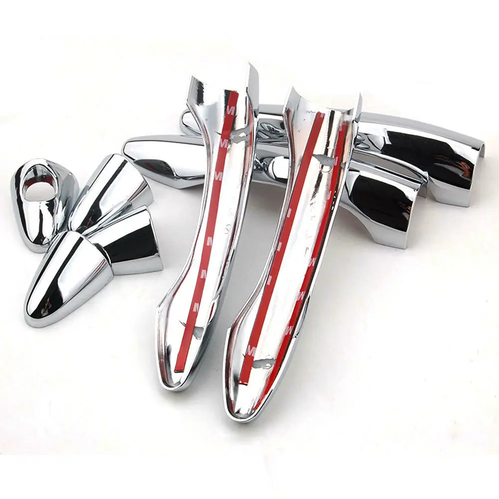 Новинка 8 шт./компл. хромированная дверная ручка для автомобиля накладка с