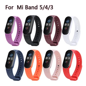 For Mi Band 5 Band 4 Band 3 Strap Bracelet Silicone Sport Soft Replacement Wristband for Xiaomi Mi Band 4 Mi Band5 6 Wrist Strap