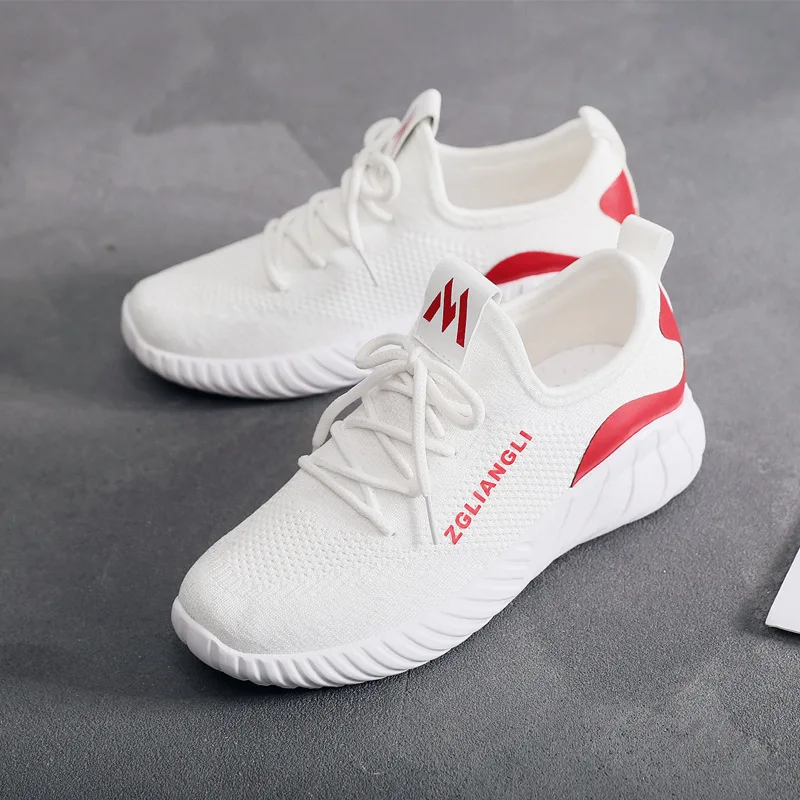 

Женские сетчатые кроссовки, дышащие летающие тканевые кроссовки, повседневная обувь для студентов, весна 2019