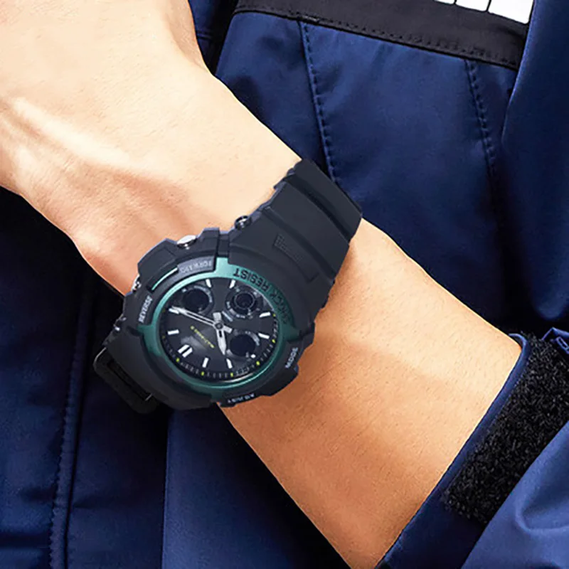 Ремешок для часов Casio G-Shock силиконовый браслет мужчин цвет черный
