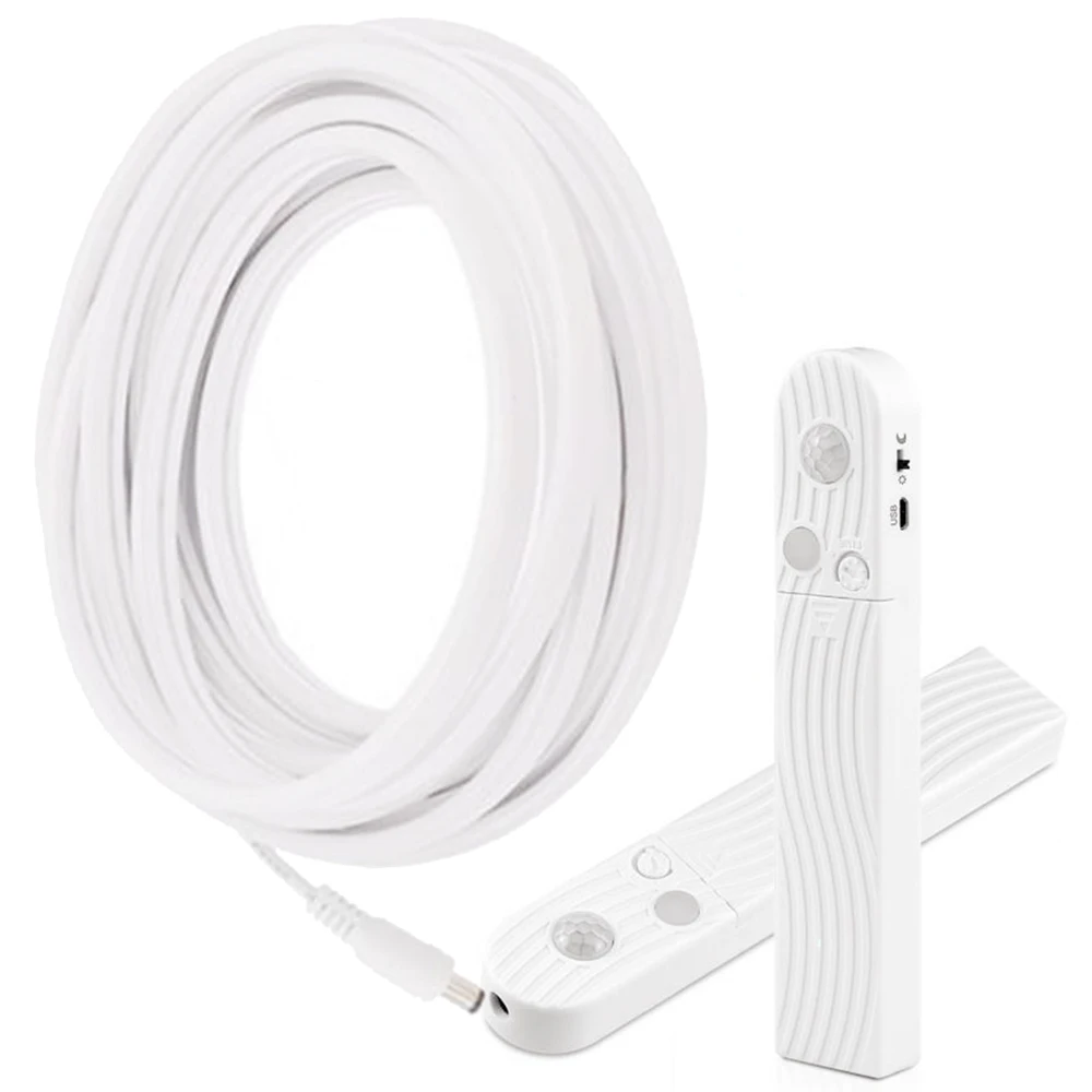 PIR датчик движения светодиодный светильник DC5V USB/на батарейках гибкий неоновый