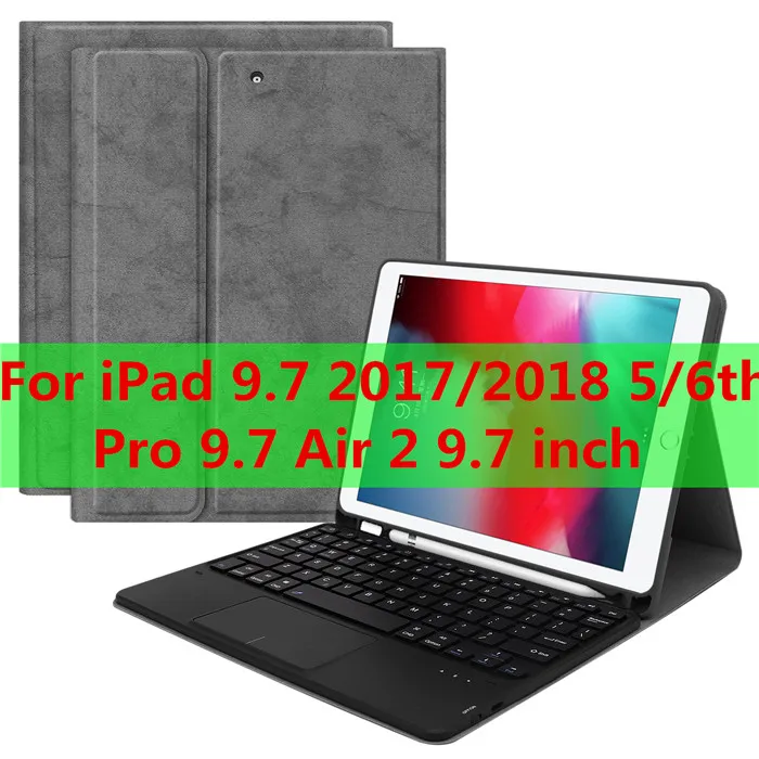 T-9708-4-gray Тачпад клавиатура чехол для iPad mini 5 7,9 6th 9,7 Pro 11 Air 3 10,5 Чехол коврик для мыши и клавиатуры для iPad 7th 10,2 клавиатура - Цвет: T-9708-4-gray