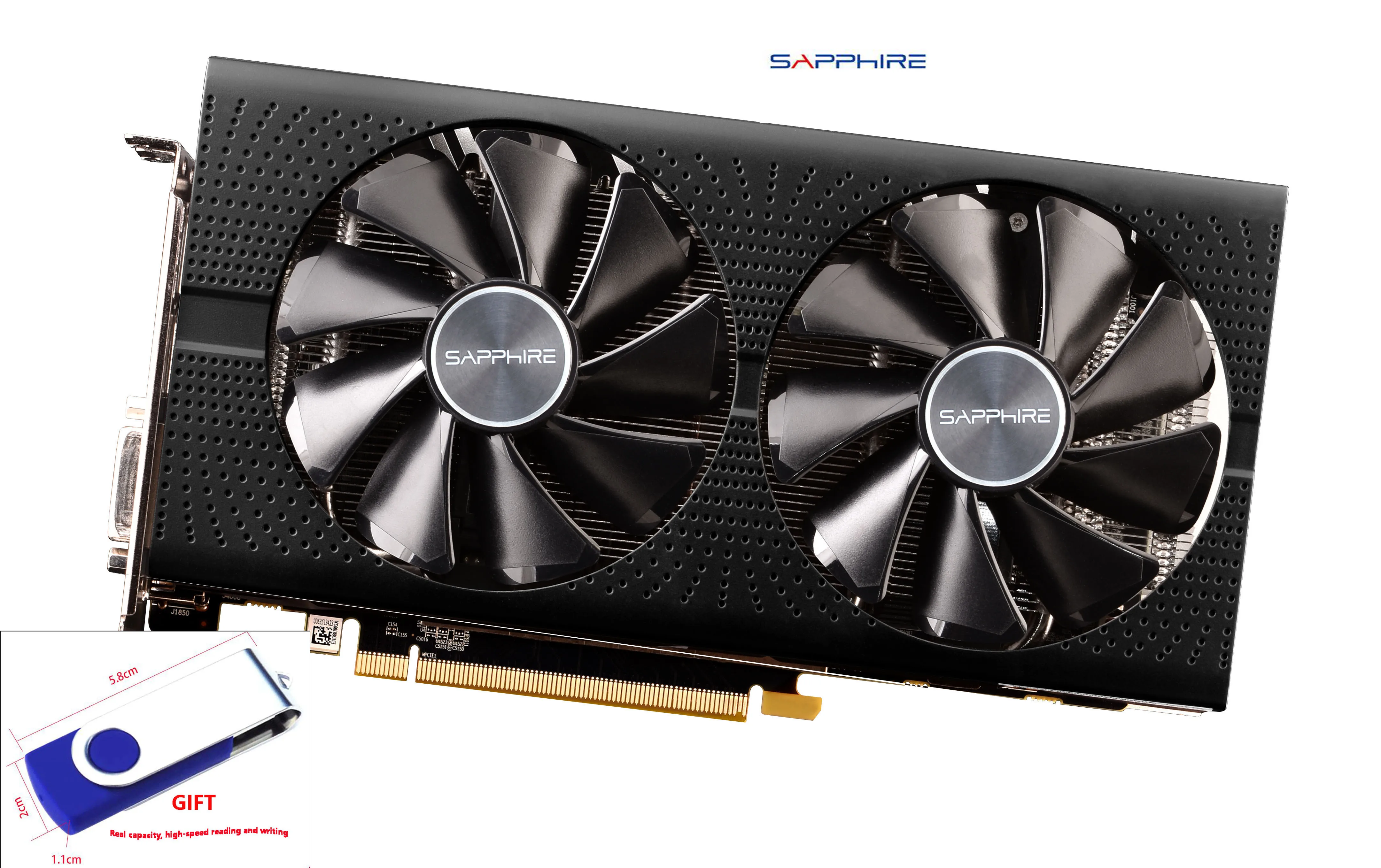 Б/у Видеокарта SAPPHIRE RX 580 2048SP 4 Гб 256 битная GDDR5 видеокарты для AMD 500 серии VGA карты с 32 U