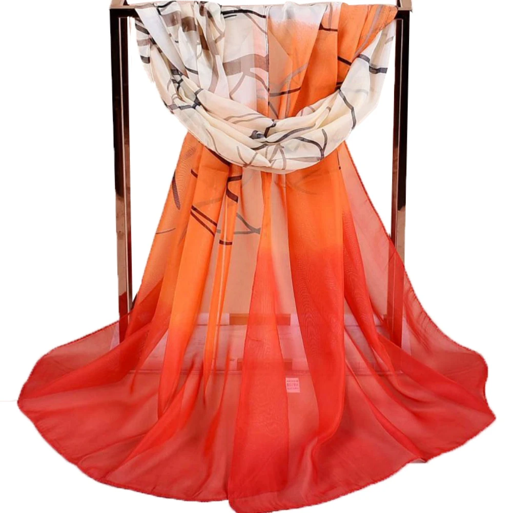 

Lady Fashion Branch Pattern Soft Long Chiffon Charming Scarf Shawl Stole Gift