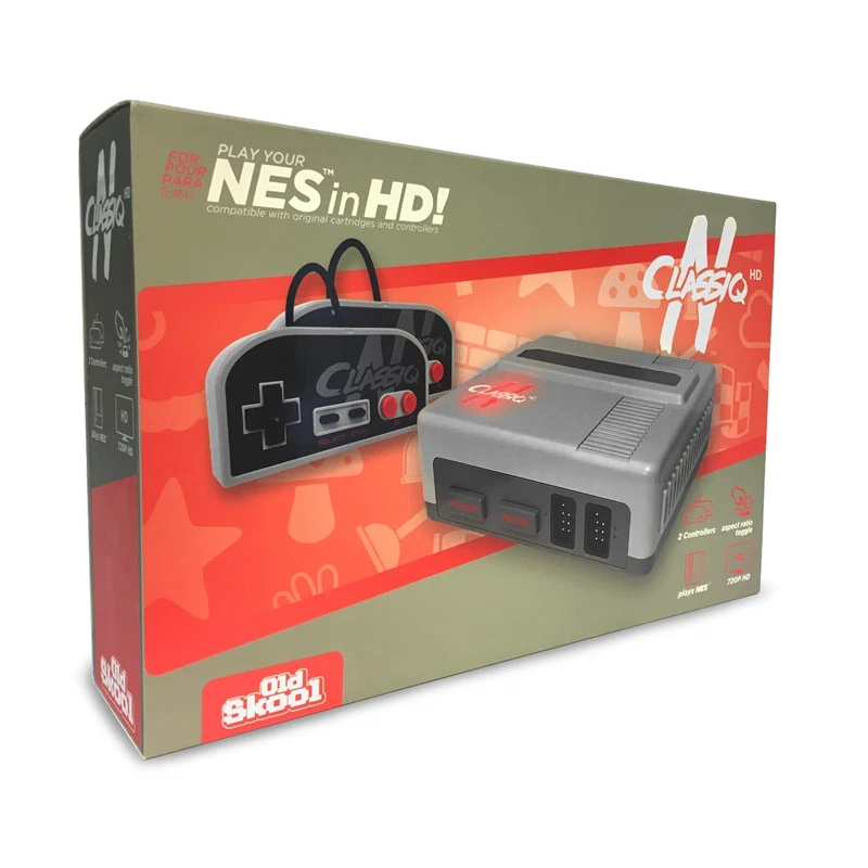 Консоль для видеоигр 8 бит NES Clone Old Skool classq N HD совместимая с NTSC версией 72P слот