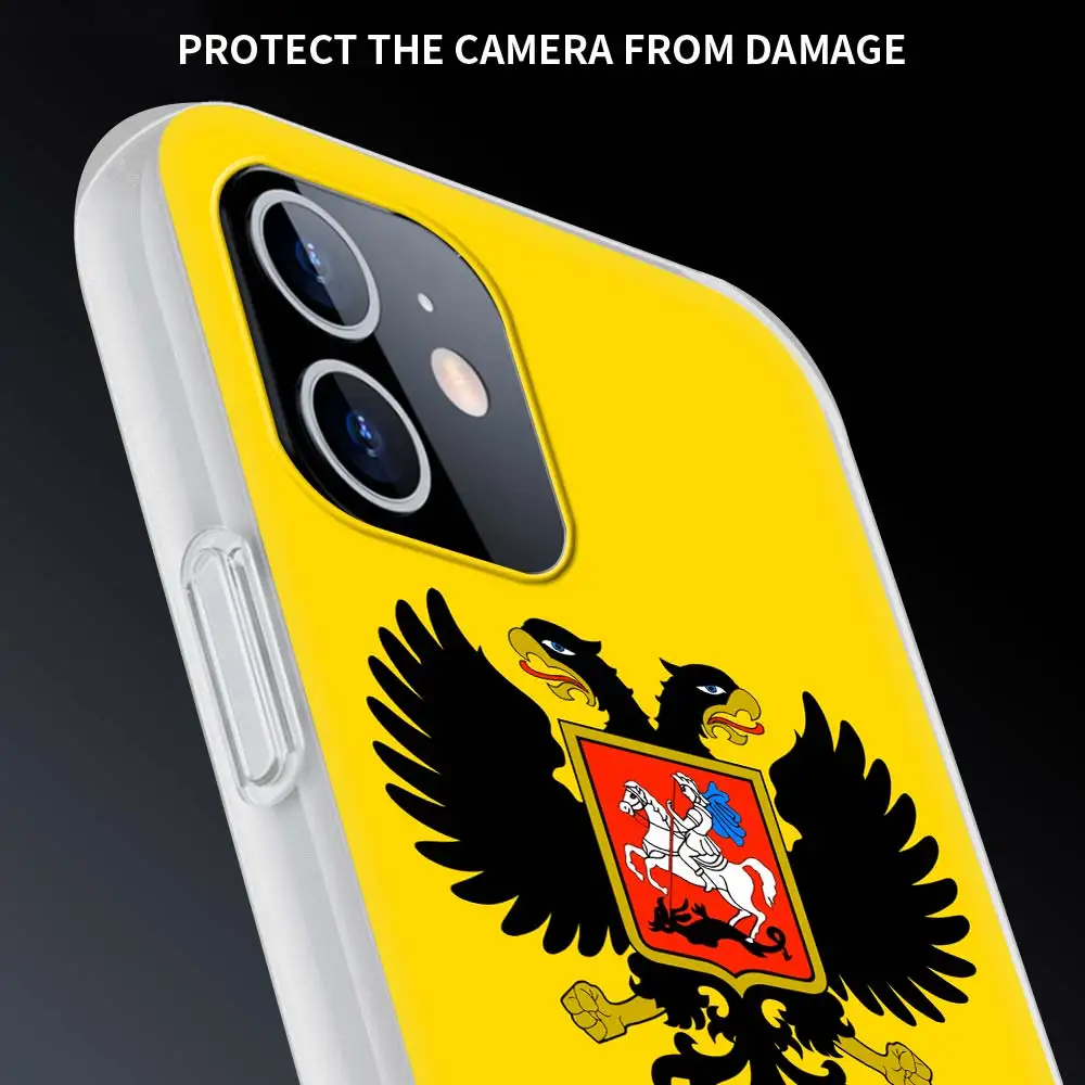 

Russia Flag national emblem Phone Case For iPhone 11 Pro Shell For iphone 12 Pro Max 7 8 Plus SE 2020 X XR XS Soft Matte Cover