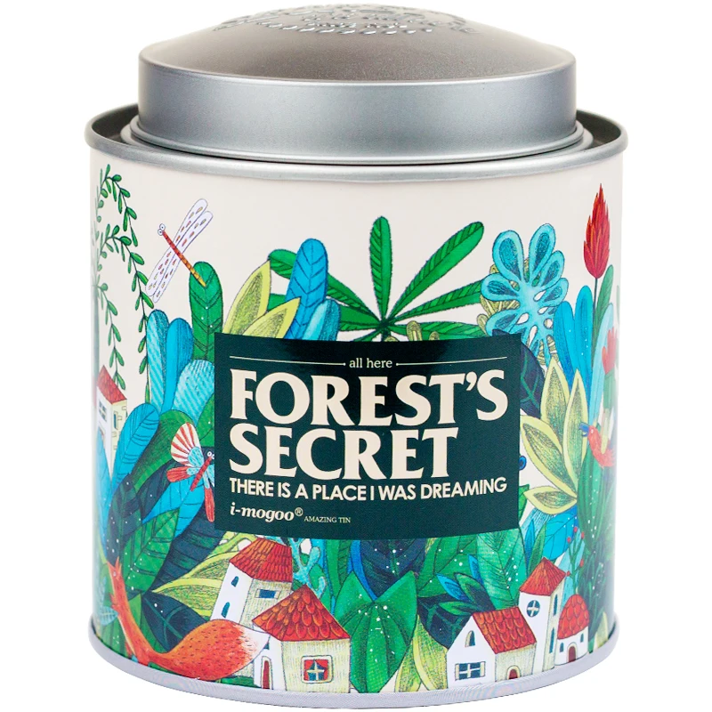 Герметичные бытовые металлические большие чайные банки с двойной крышкой