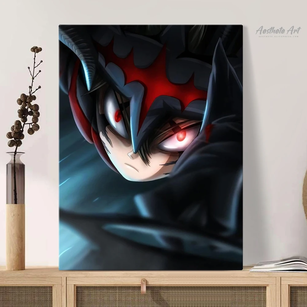 Asta аниме рисунок на холсте с черным клевером настенные художественные плакаты