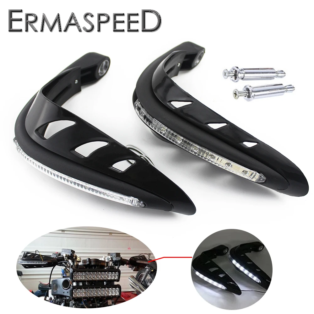 

22mm Universal Motorcycle Hand Guards with Led Turn Signal Indicators Motocross Dirt Bike Hand Guards Protector for Motorbike
