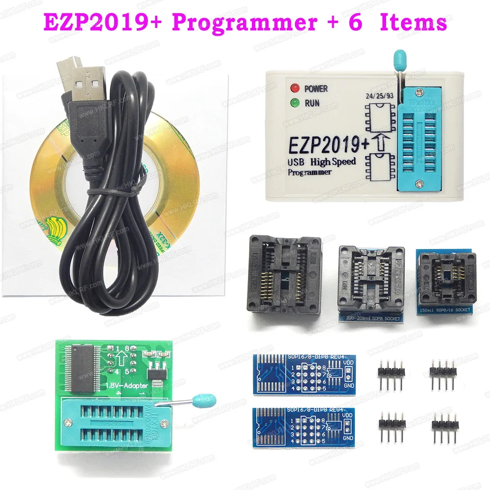 EZP2019 высокоскоростной USB SPI программатор 6 элементов поддержки 24 25 93 EEPROM Flash Bios