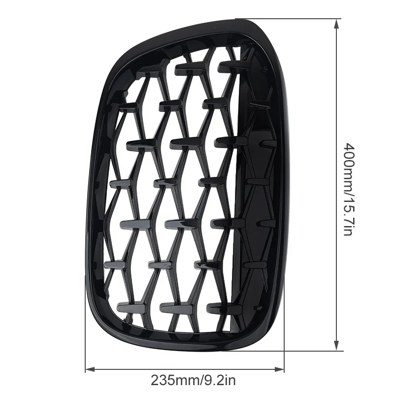 SPEEDWOW автомобиля черных масок Diamond Передняя решетка ABS гоночный автомобиль для BMW X1