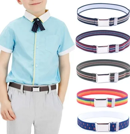 Ремень Эластичный брезентовый для мальчиков и девочек регулируемый пояс в