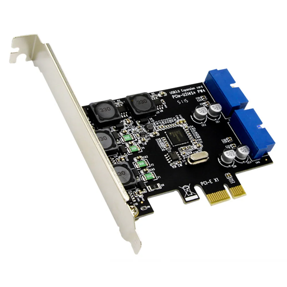 

PCI экспресс-карта PCI-E на USB 3,0, двойной интерфейс 19/20 Pin, плата расширения PCI-E, высокоскоростной адаптер передачи данных