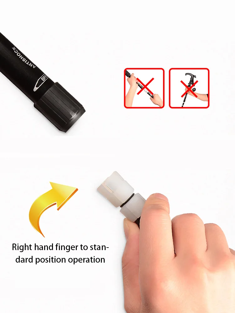 2Pcs Nordic Walking Sticks Hiking Poles Adjustable Trekking Telescopic Scandinavian Anti Shock Carbon/6061/7075 Al alloy | Спорт и