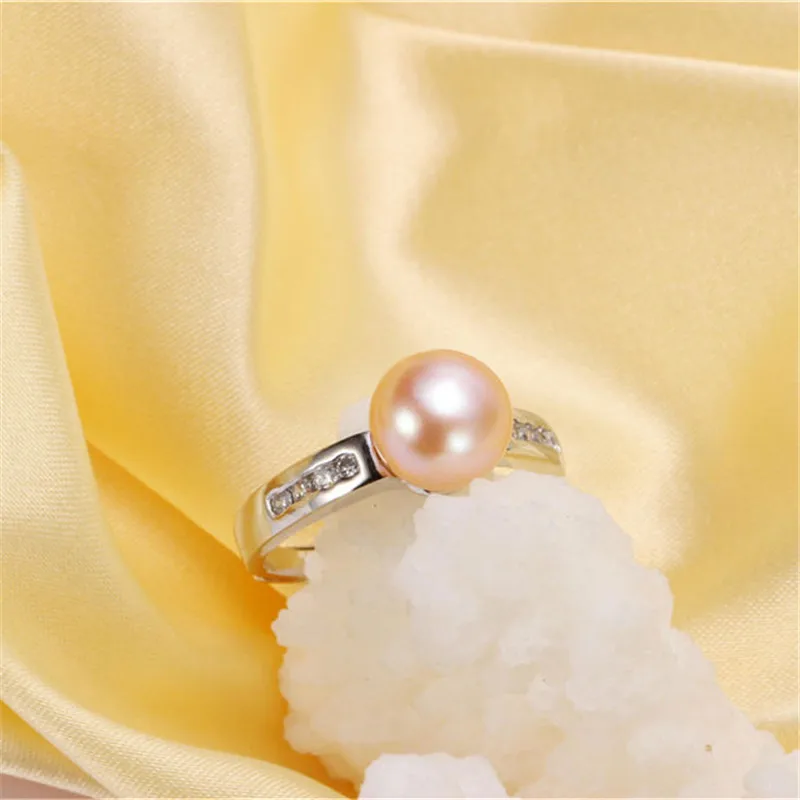 Dainashi High Quality 100% Genuine Freshwater Cultured Pearl Adjustable Ring Vintage 925 Sterling Silver Zircon for Women | Украшения и
