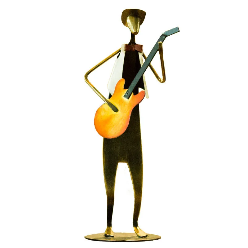 

Creative Metal Musical Figurine Miniature Model Sculpture Modern Art Figurine Ornament Home Decoration Accessories Room Decor