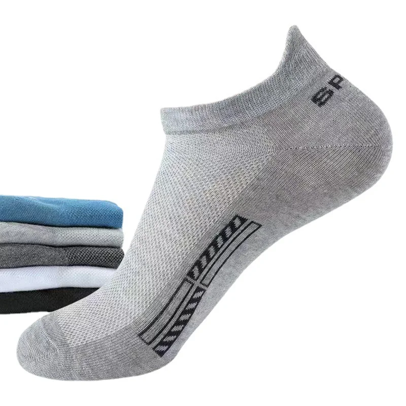

10pcs=5 Pairs Breathable Summer Men Socks Male Ankle Sock Men Meias Cotton Socks Non-Slip Sports Stockings for dropshipping